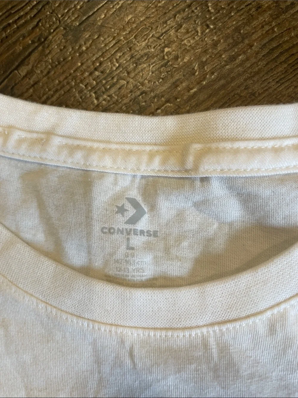 Converse Chuck Taylor Kids Unisex Beige Retro All Star Logo Short Sleeve Tee